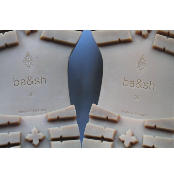 BA&SH Canastra Lace-Up Ankle Boots / Size 36 / Beige Leather Suede Combat - Picture 13 of 14